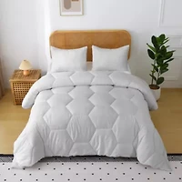 Better Style Home Microfiber Honeycomb Comforter Sets Twin Light Blue