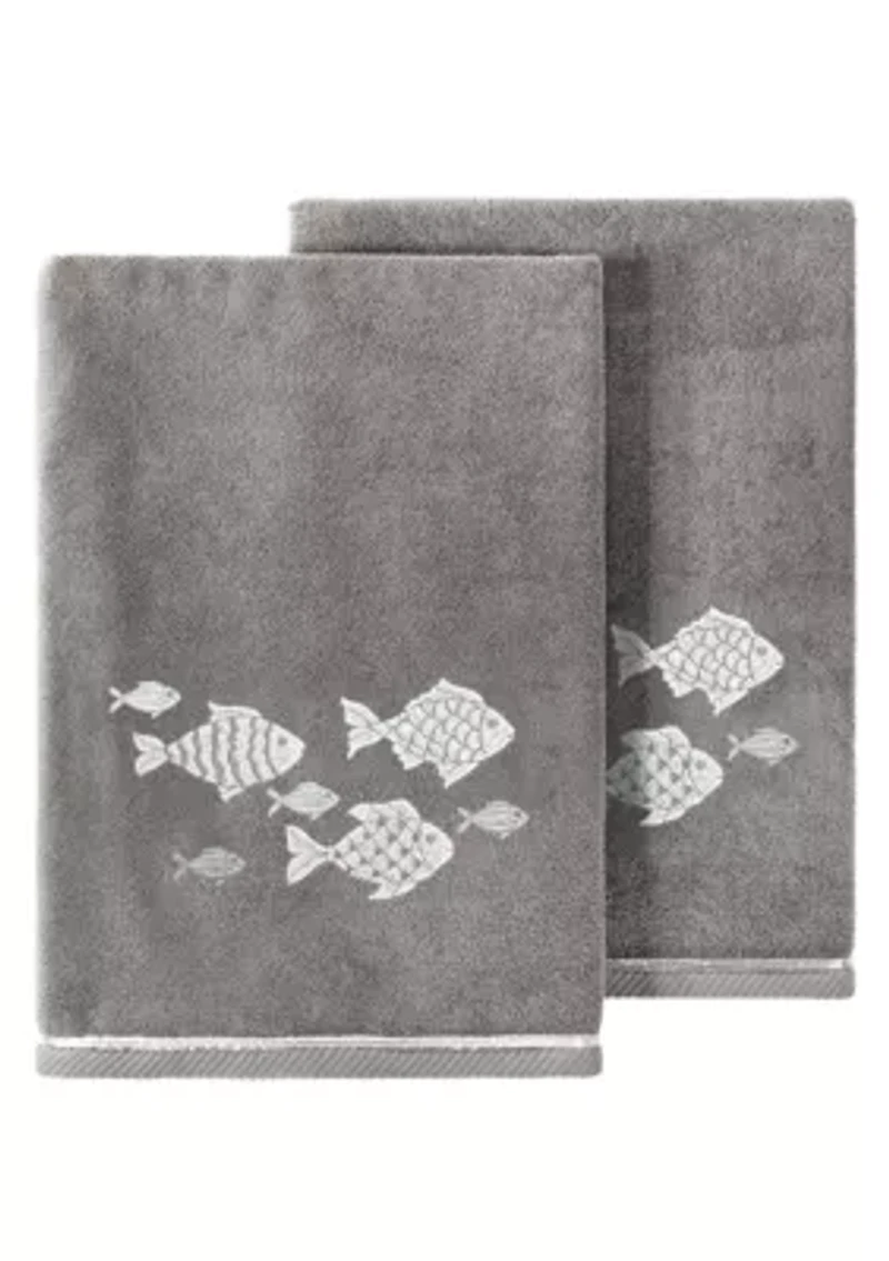 FIGI 2PC Embellished Bath Towel Set