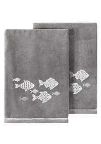 FIGI 2PC Embellished Bath Towel Set