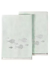 FIGI 2PC Embellished Bath Towel Set