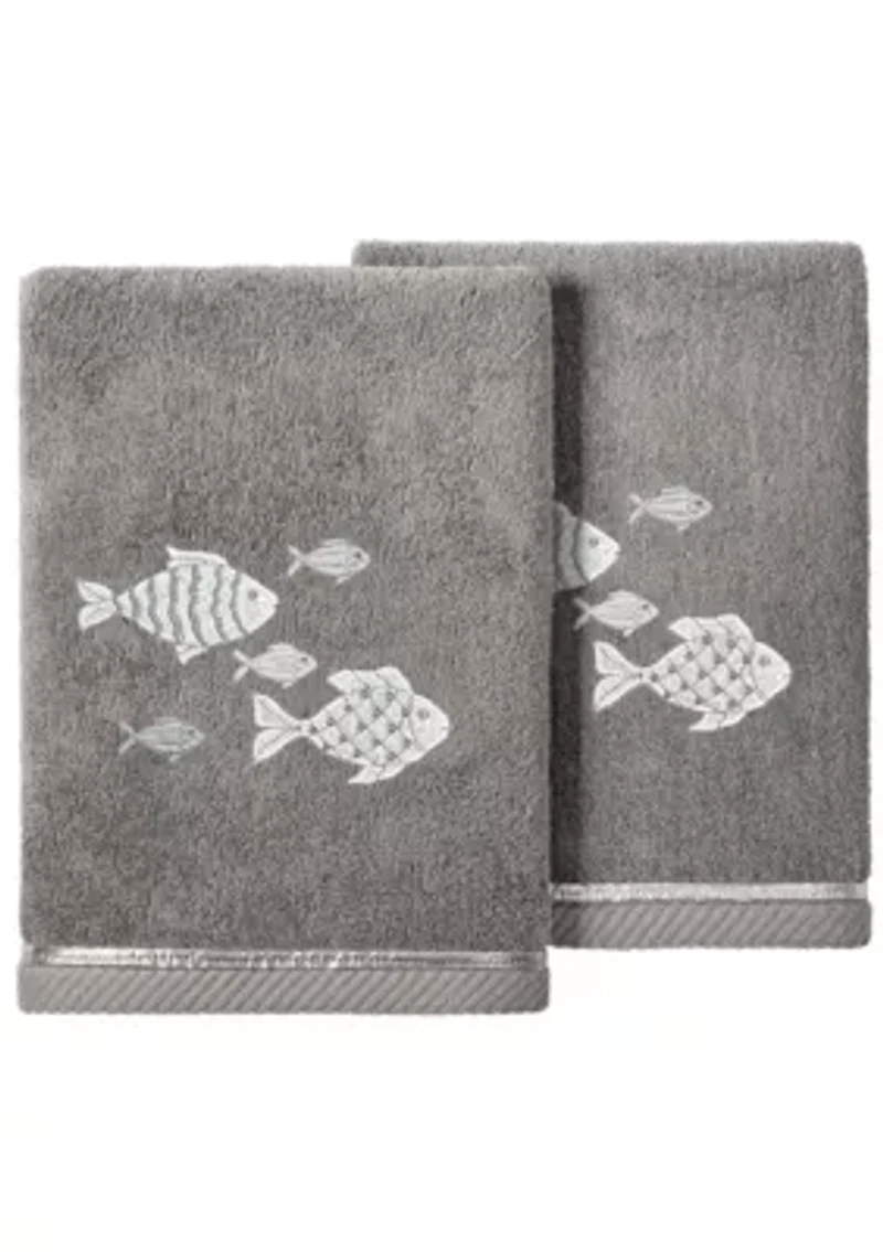 FIGI 2PC Embellished Hand Towel Set
