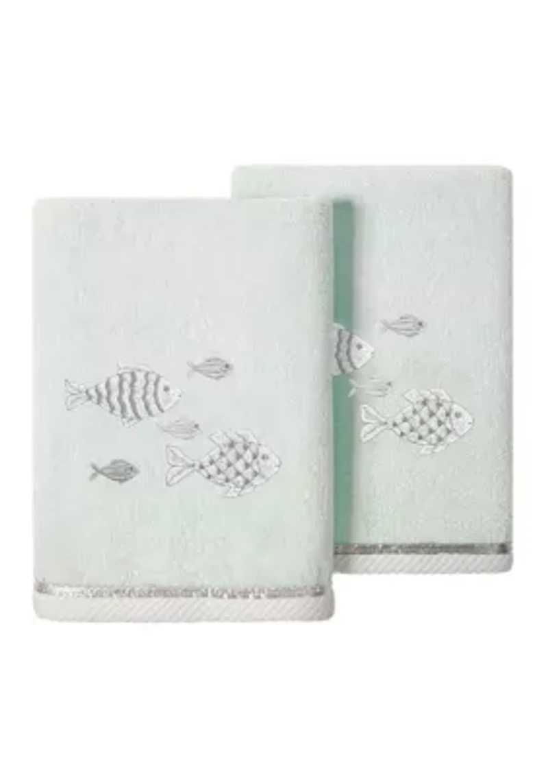 FIGI 2PC Embellished Hand Towel Set