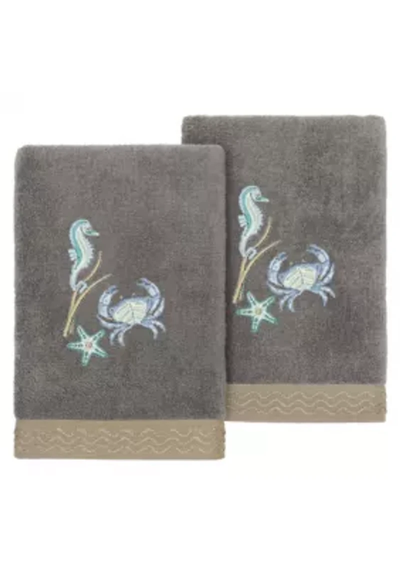 AARON 2PC Embellished Hand Towel Set