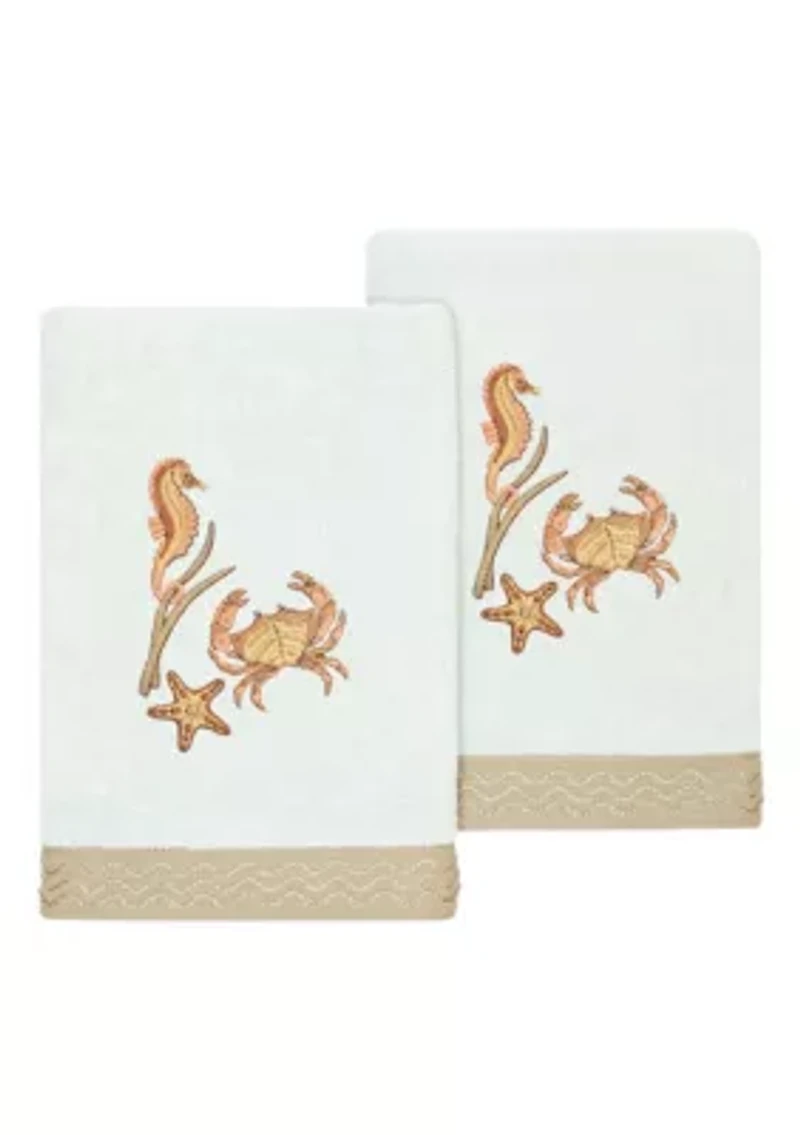 AARON 2PC Embellished Hand Towel Set