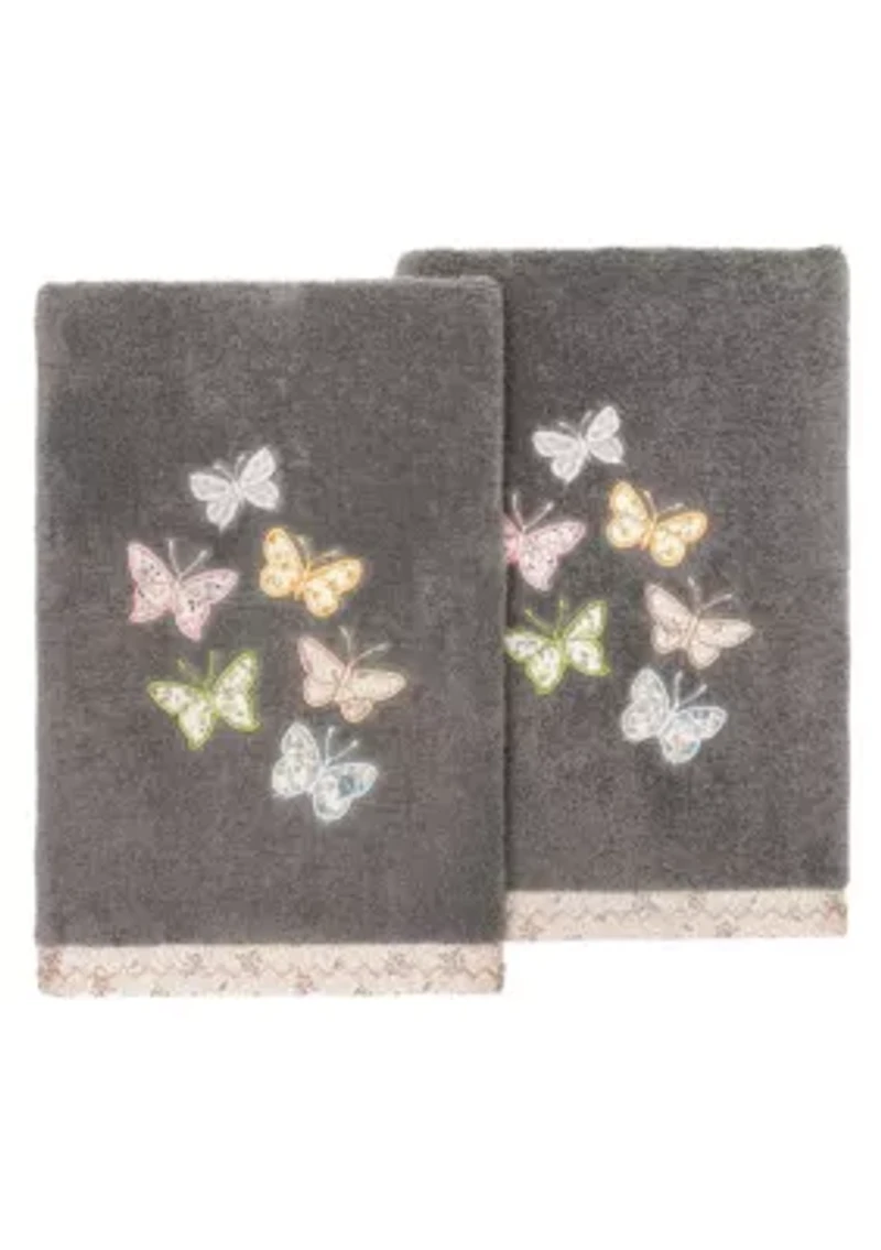 MARIPOSA 2PC Embellished Hand Towel Set
