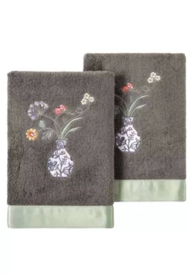STELLA 2PC Embellished Hand Towel Set