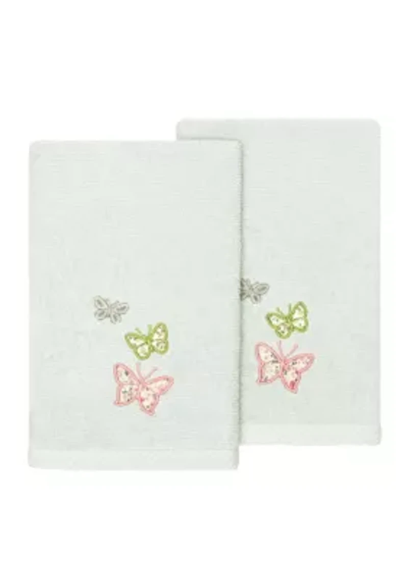MARIPOSA 2PC Embellished Fingertip Towel Set