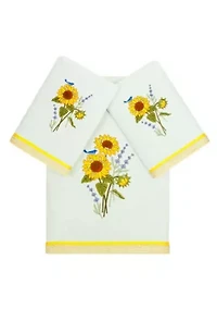 GIRASOL 3PC Embellished Towel Set