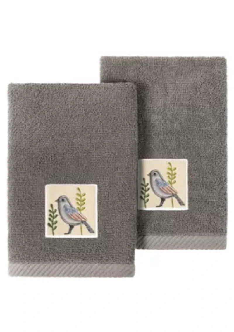BELINDA 2PC Embellished Fingertip Towel Set