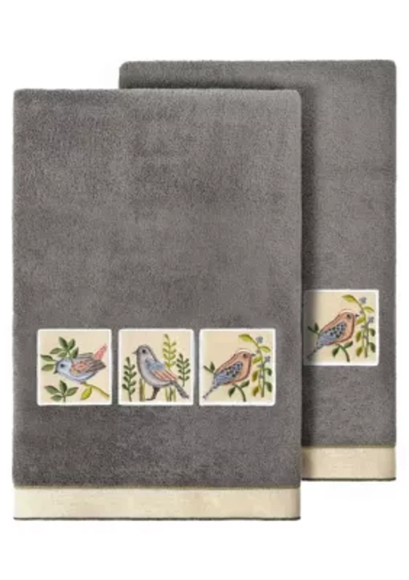 BELINDA 2PC Embellished Bath Towel Set