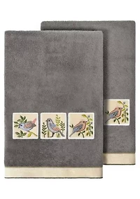 BELINDA 2PC Embellished Bath Towel Set