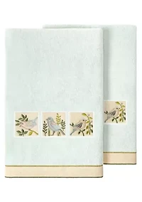 BELINDA 2PC Embellished Bath Towel Set