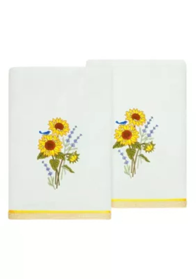 GIRASOL 2PC Embellished Bath Towel Set