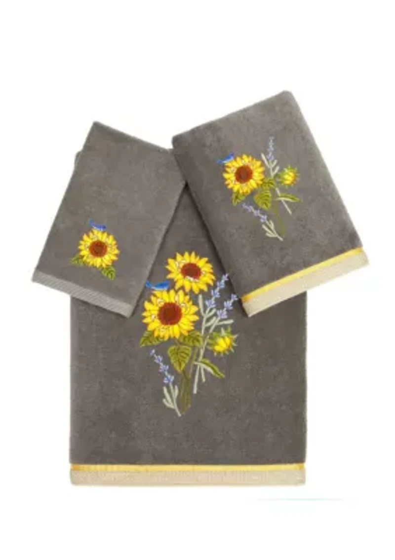 GIRASOL 3PC Embellished Towel Set