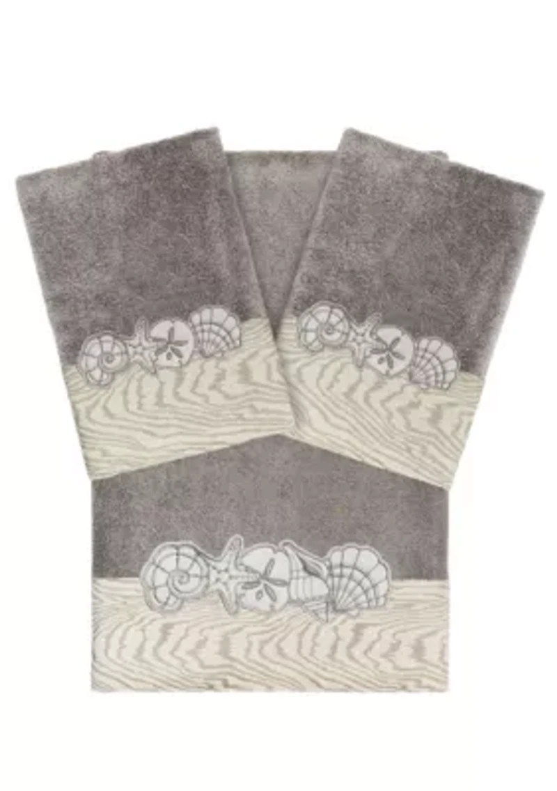 SHELL ROW 3PC Embellished Towel Set