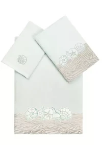 SHELL ROW 3PC Embellished Towel Set