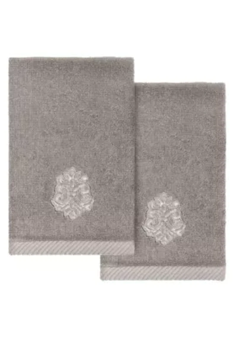 MAY 2PC Embellished Fingertip Towel Set