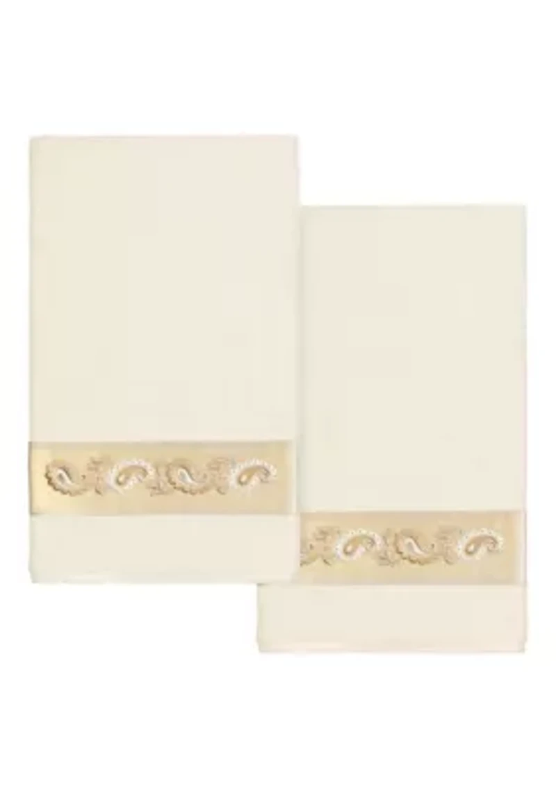 MACKENZIE 2PC Embellished Bath Towel Set