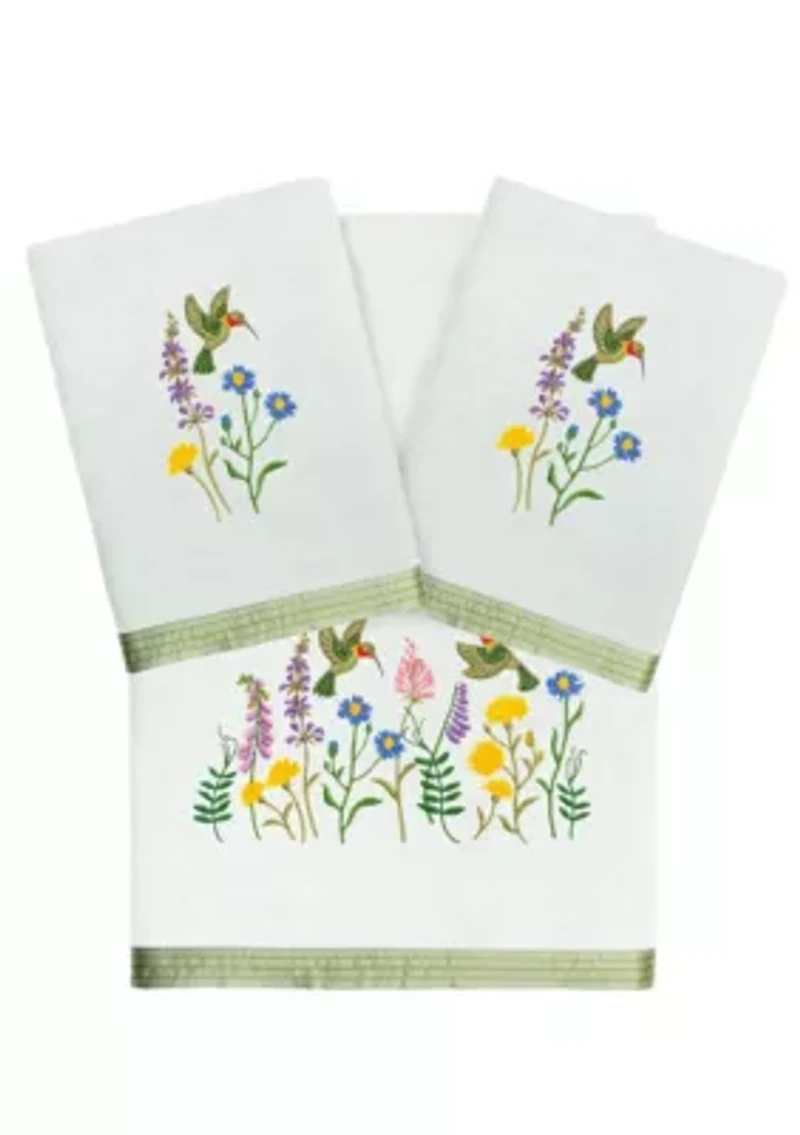 HADA 3PC Embellished Towel Set