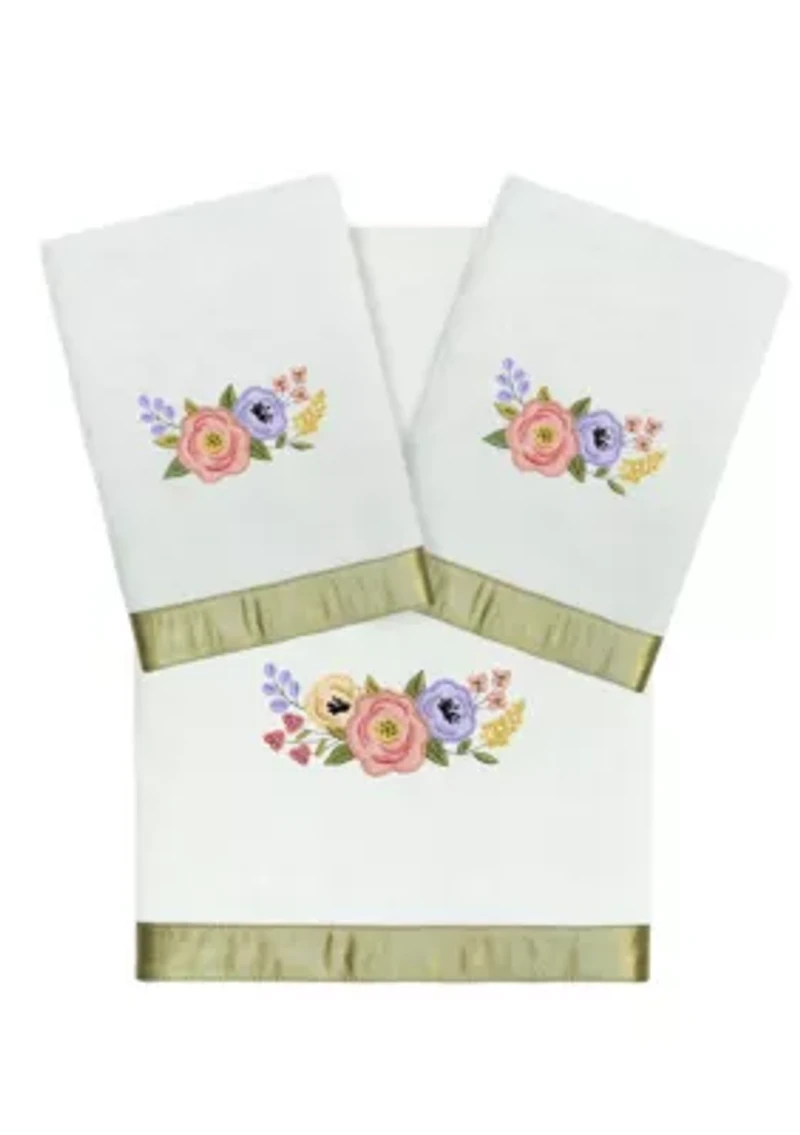 VERANO 3PC Embellished Towel Set