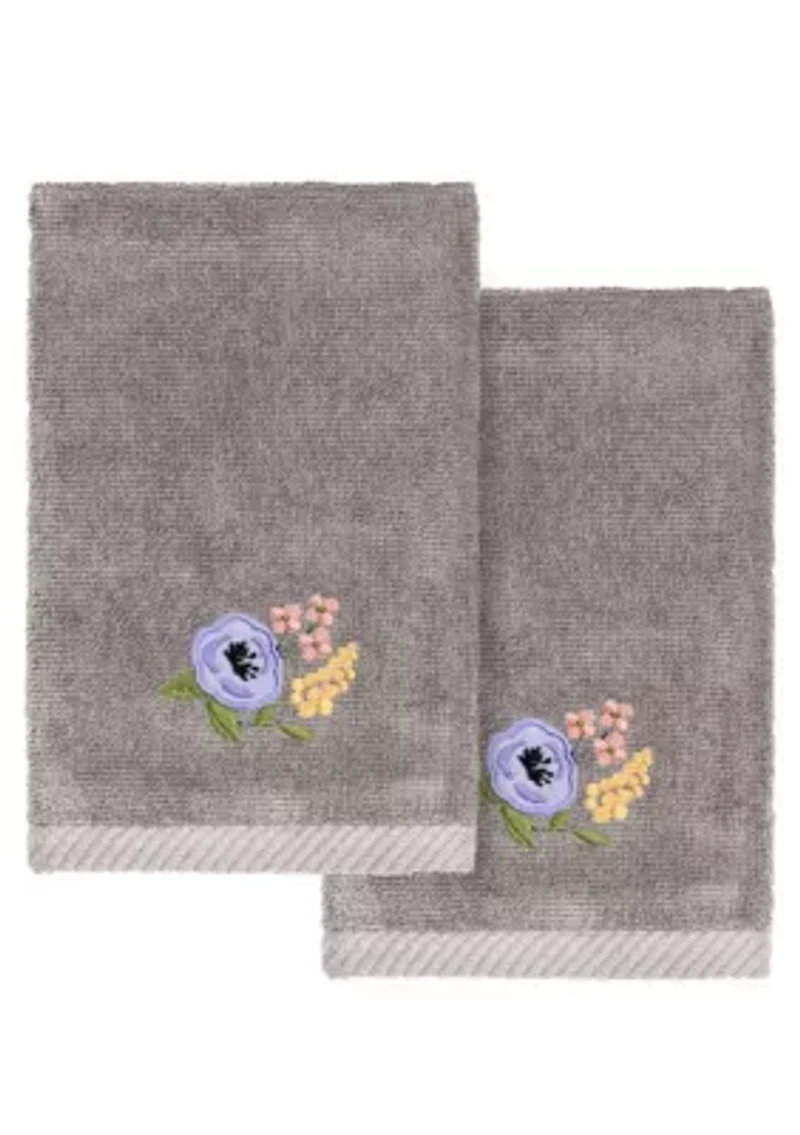 VERANO 2PC Embellished Fingertip Towel Set