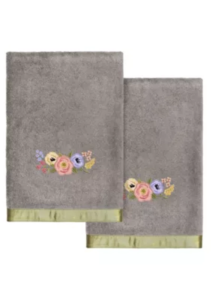VERANO 2PC Embellished Bath Towel Set