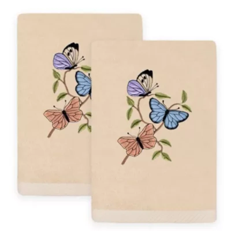 SPRING BUTTERFLIES Hand Towels (Set of 2)