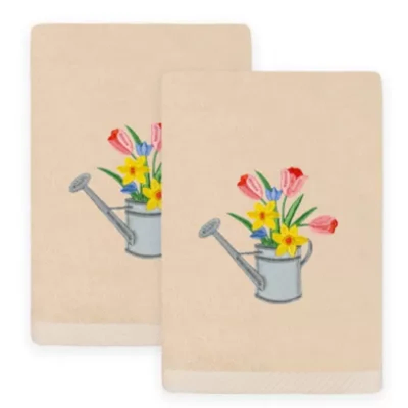 SPRING WATERING CAN Hand Towels (Set of 2)