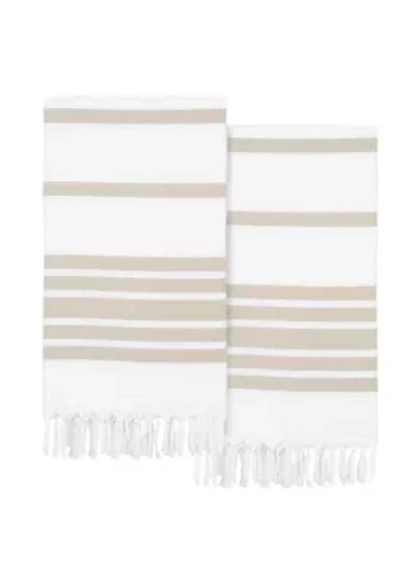 Herringbone Pestemal Beach Towel (Set of 2)