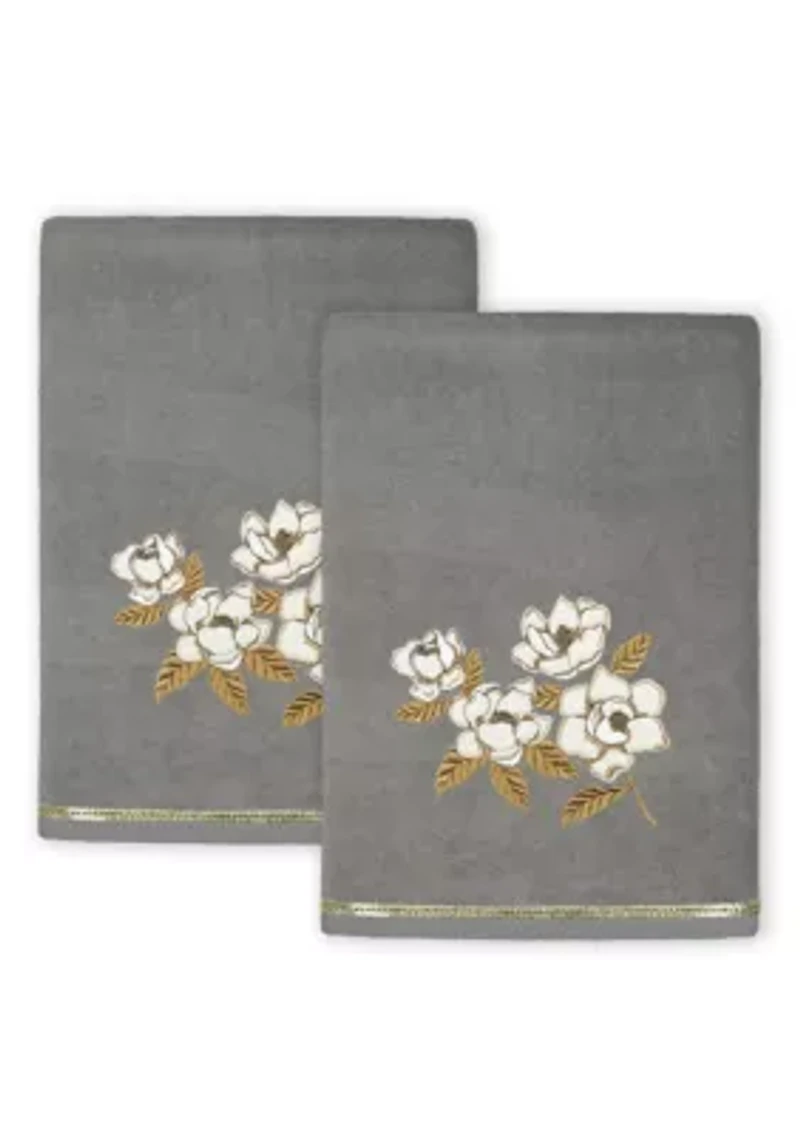 MAGGIE 2PC Embellished Bath Towel Set