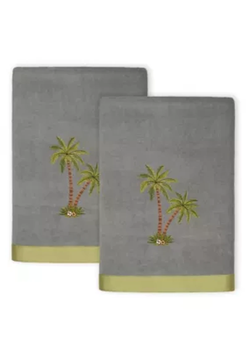 PALMERA 2PC Embellished Bath Towel Set