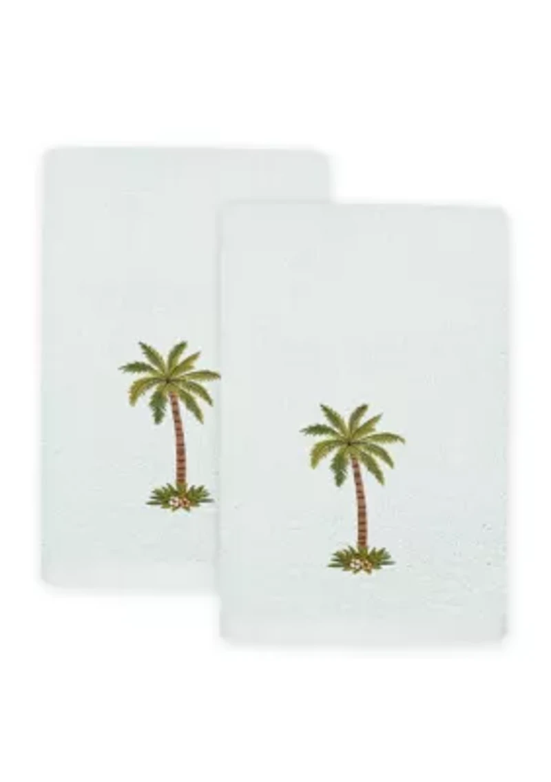 PALMERA 2PC Embellished Fingertip Towel Set
