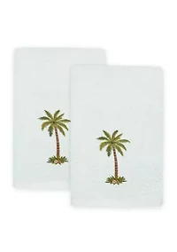 PALMERA 2PC Embellished Fingertip Towel Set