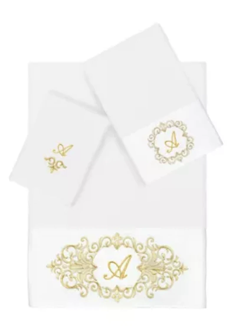 MONICA 3PC Embellished White Towel Set