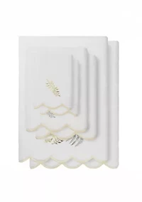 FERN TOSS Scallop 6PC Embellished Towel Set