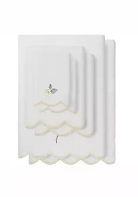 HYDEA Scallop 6PC Embellished Towel Set