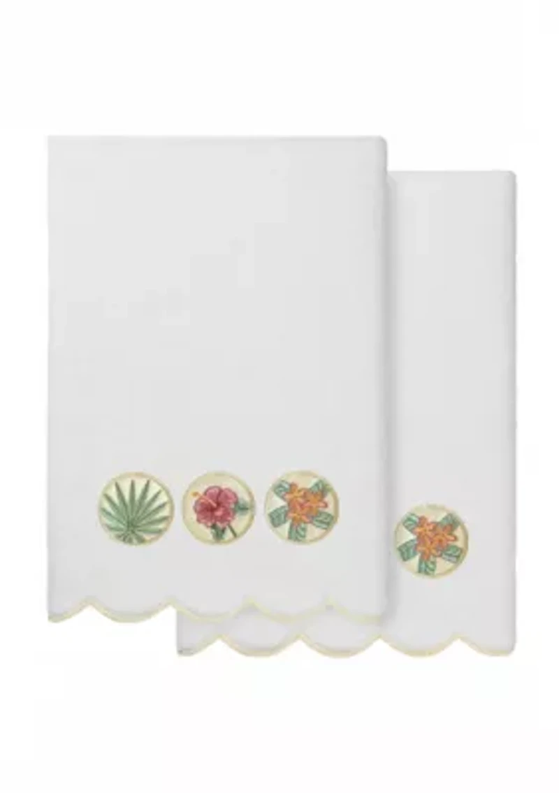 Maui Scallop 2PC Embellished Bath Towel Set