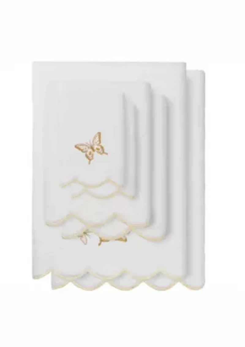 Britney Scallop 6PC Embellished Towel Set