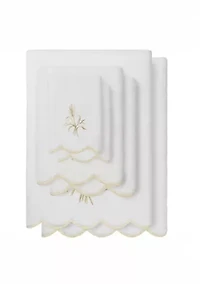 Whitney Scallop 6PC Embellished Towel Set