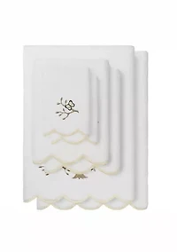 Teresa Scallop 6PC Embellished Towel Set