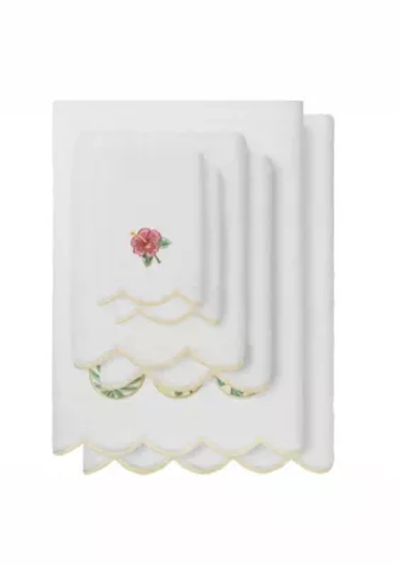 Maui Scallop 6PC Embellished Towel Set