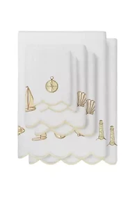 Sea Joy Scallop 6PC Embellished Towel Set