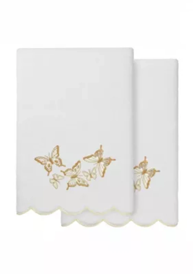 Britney Scallop 2PC Embellished Bath Towel Set
