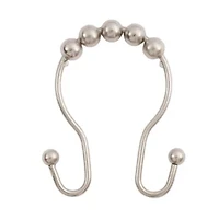 Kenney Beaded Roller Shower Curtain Double Hooks