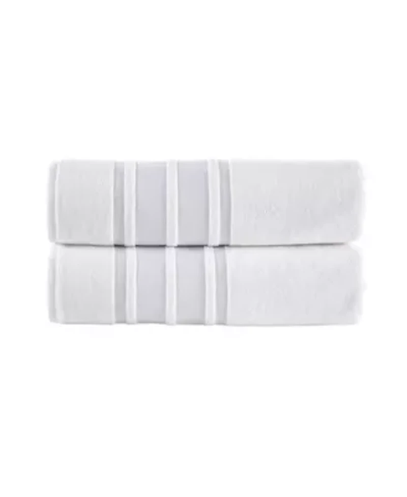 Contrast Border 2 pcs Bath Sheets
