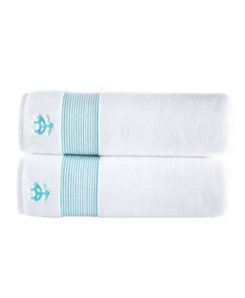 Rope Stripe Border 2 pcs Bath Sheets