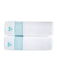 Rope Stripe Border 2 pcs Bath Sheets