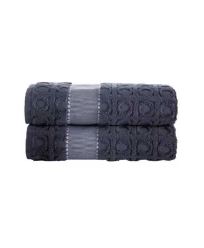 Circle Square 2 pcs Bath Towels
