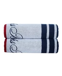 Nautical Blanket Stripe 2 pcs Bath Sheets