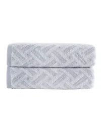 Criss Cross Stripe 2 pcs Bath Sheets